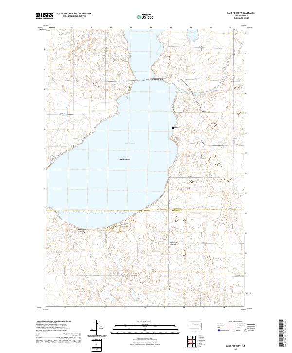 Lake Poinsett, SD — USGS 7.5-minute topo (2021)