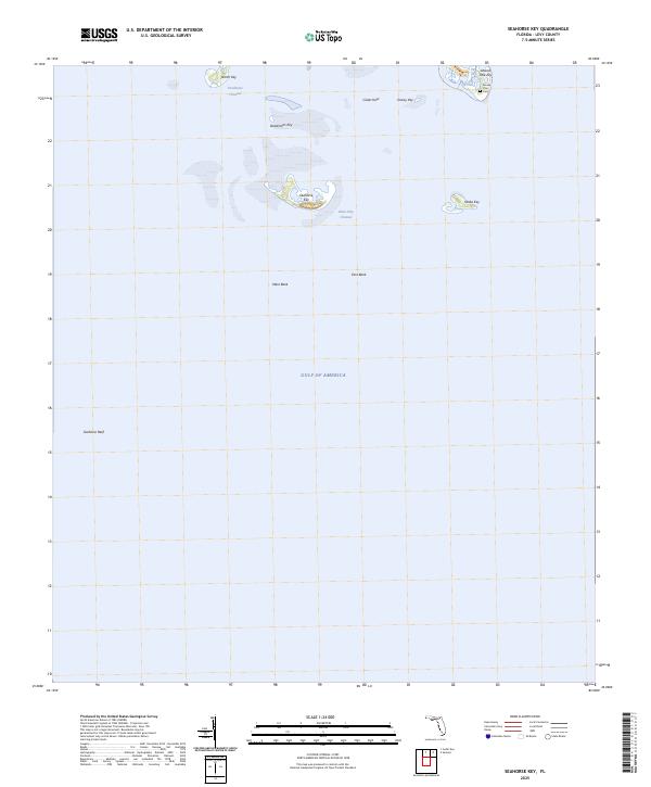 Seahorse Key, FL — USGS 7.5-minute topo (2025)