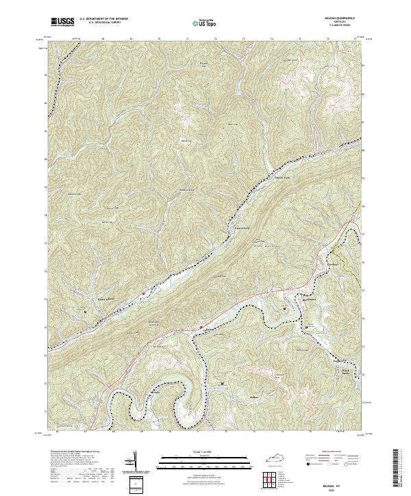Balkan, KY — USGS 7.5-minute topo (2022)