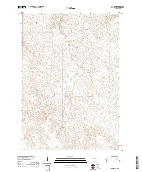 Post Ranch, SD — USGS 7.5-minute topo (2021)
