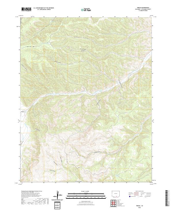 Tercio, CO — USGS 7.5-minute topo (2022)