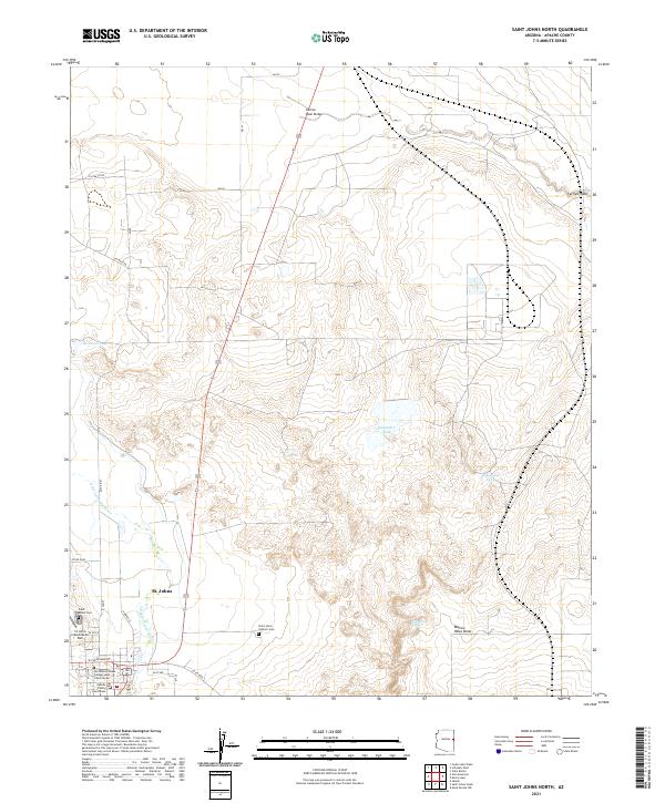 Saint Johns North, AZ — USGS 7.5-minute topo (2021)