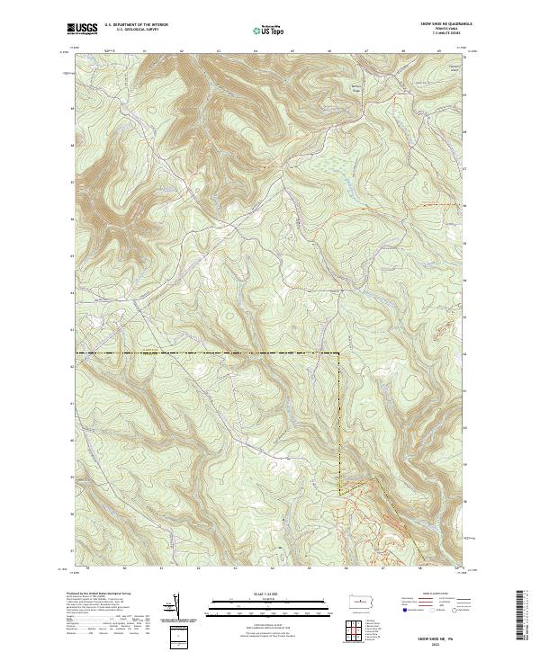 Snow Shoe NE, PA — USGS 7.5-minute topo (2023)