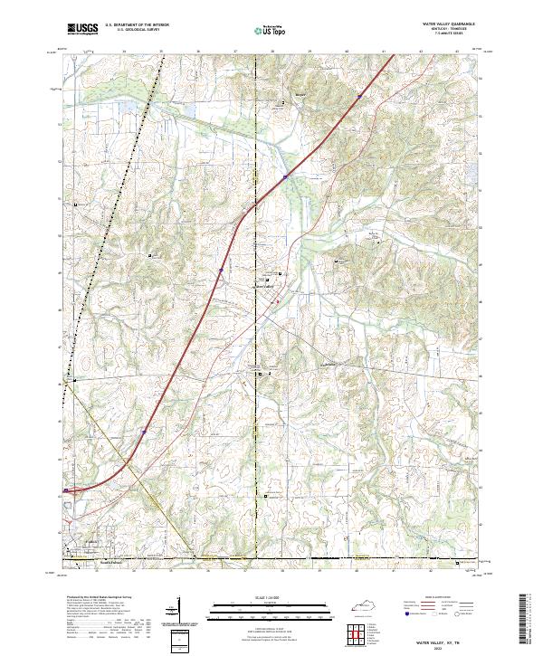 Water Valley, KY-TN — USGS 7.5-minute topo (2022)