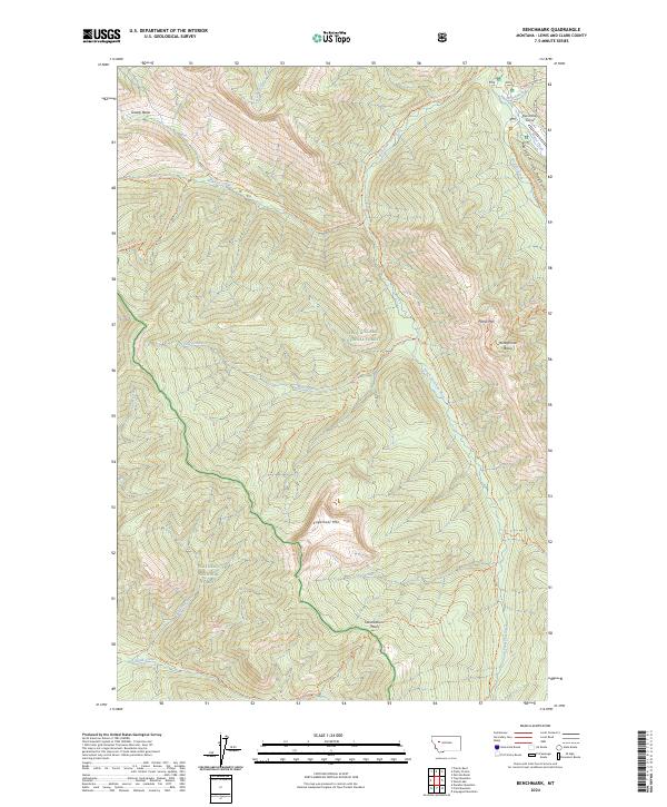 Benchmark, MT — USGS 7.5-minute topo (2024)