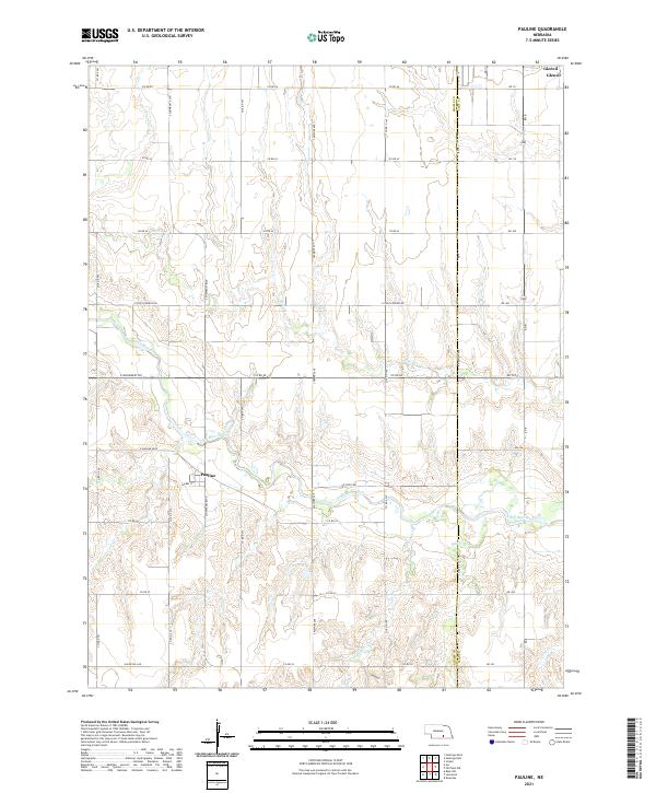 Pauline, NE — USGS 7.5-minute topo (2021)
