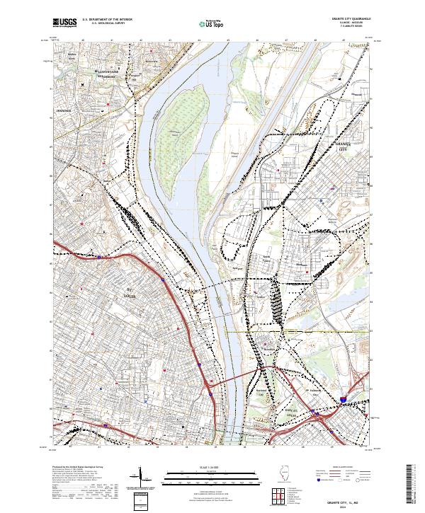 Granite City, IL-MO — USGS 7.5-minute topo (2024)