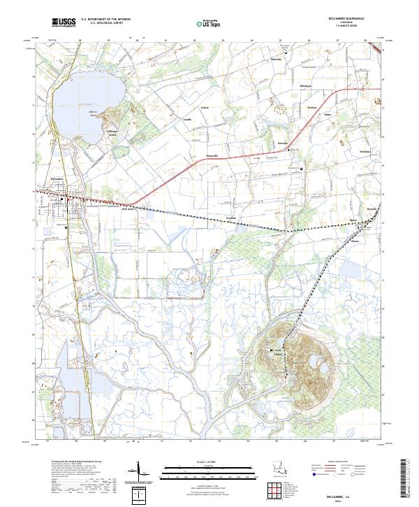 Delcambre, LA — USGS 7.5-minute topo (2024)