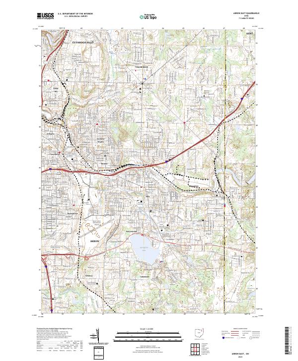Akron East, OH — USGS 7.5-minute topo (2023)