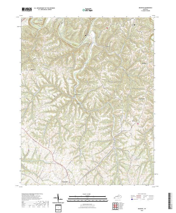 Buckeye, KY — USGS 7.5-minute topo (2022)