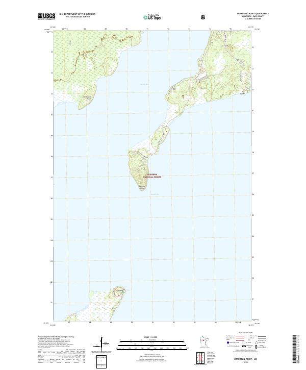 Ottertail Point, MN — USGS 7.5-minute topo (2022)