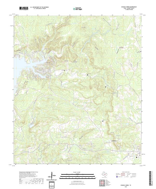 Council Creek, TX — USGS 7.5-minute topo (2022)