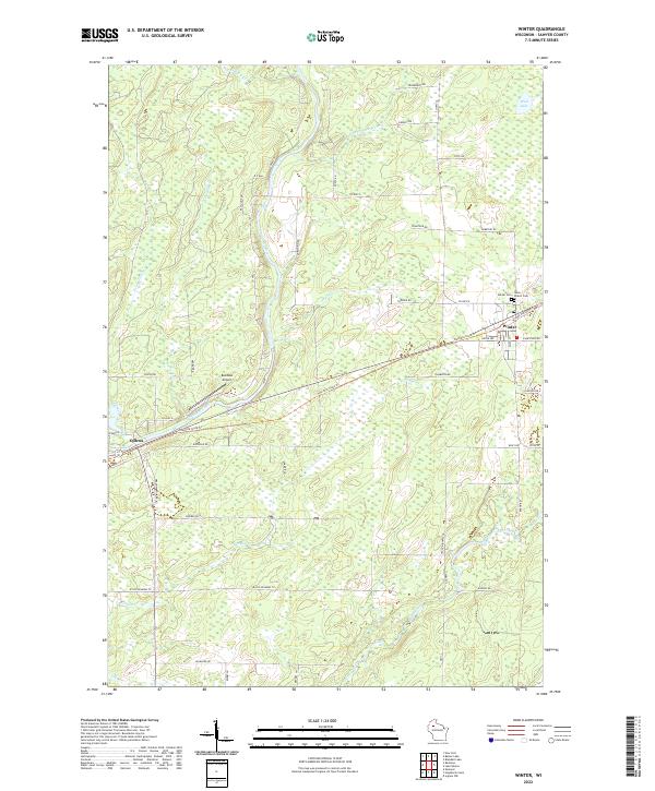 Winter, WI — USGS 7.5-minute topo (2022)