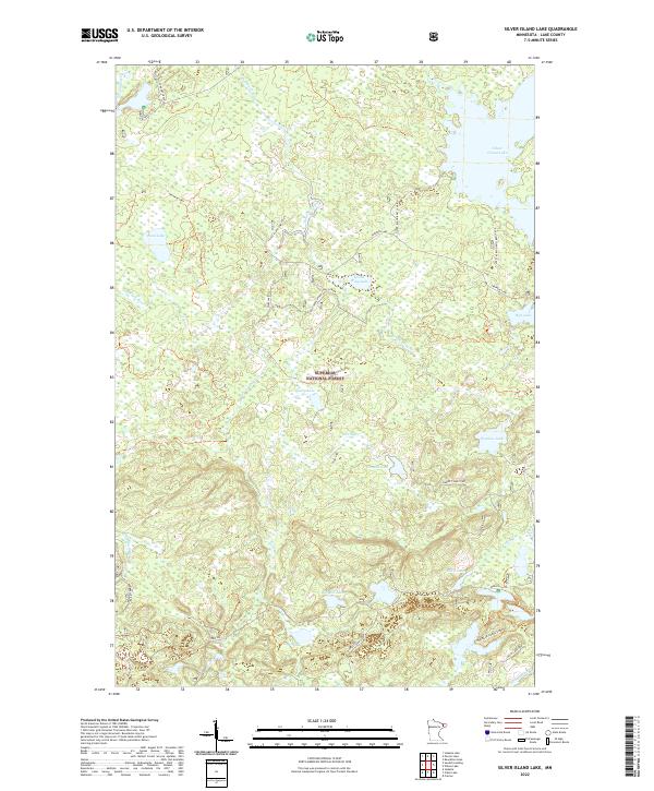 Silver Island Lake, MN — USGS 7.5-minute topo (2022)