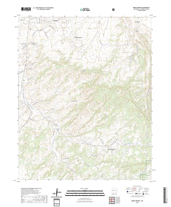 Bread Springs, NM — USGS 7.5-minute topo (2023)