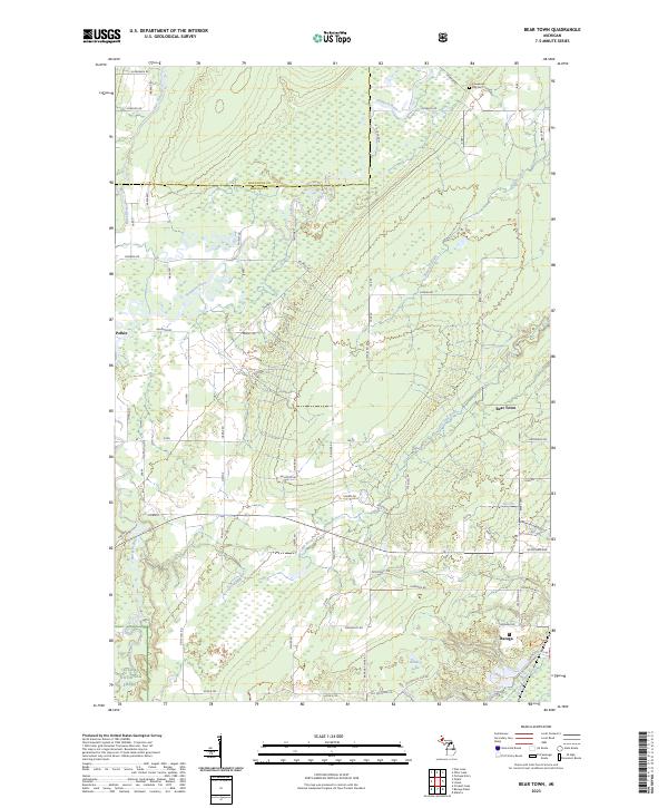 Bear Town, MI — USGS 7.5-minute topo (2023)