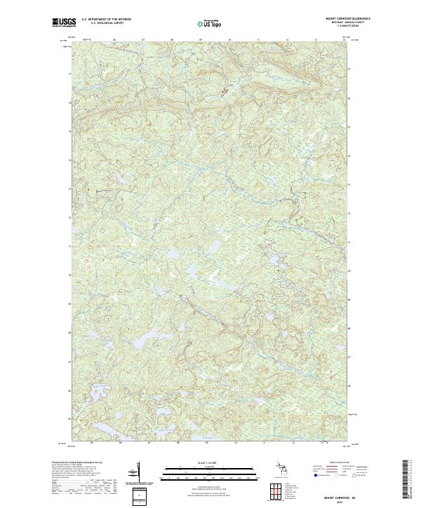 Mount Curwood, MI — USGS 7.5-minute topo (2023)
