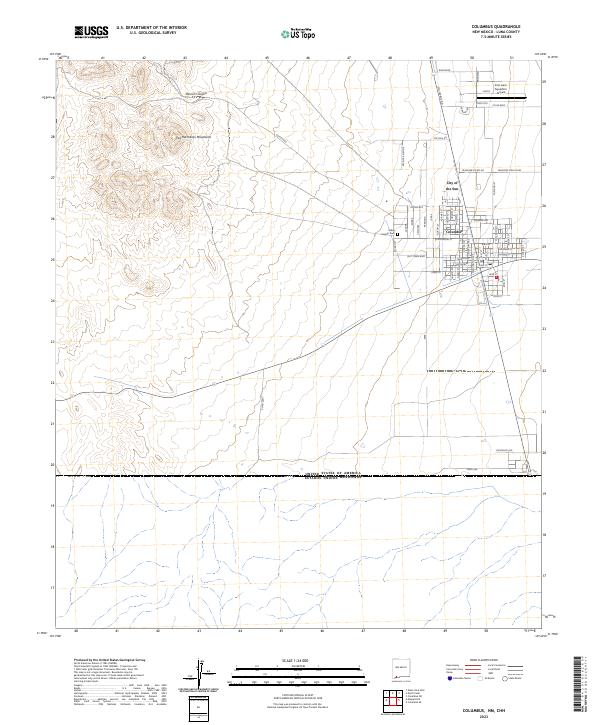 Columbus, NM,CHH, US — USGS 7.5-minute topo (2023)