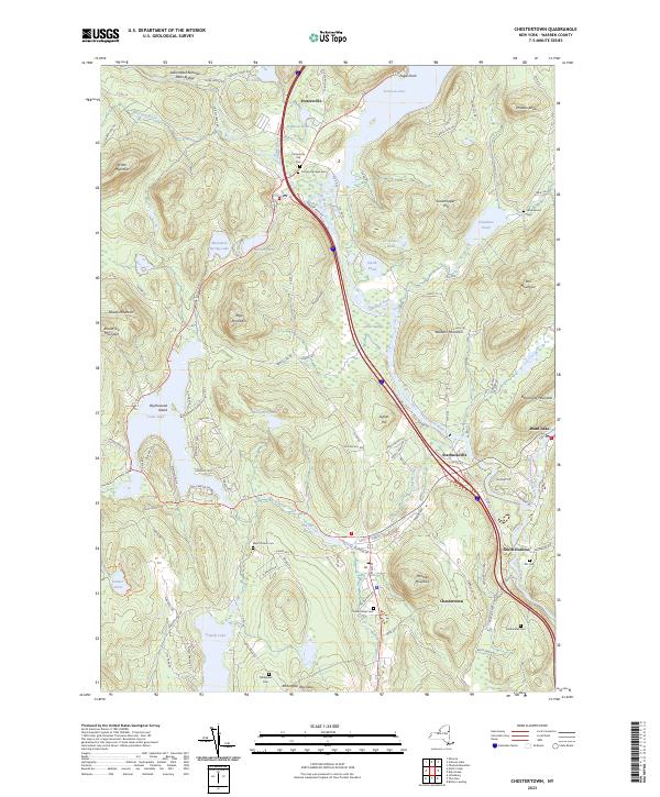 Chestertown, NY — USGS 7.5-minute topo (2023)
