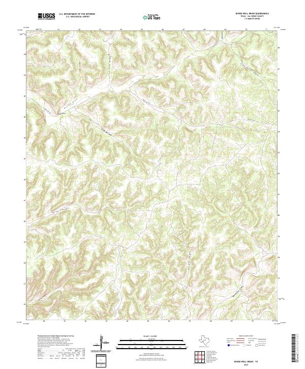 Divide Well Draw, TX — USGS 7.5-minute topo (2022)