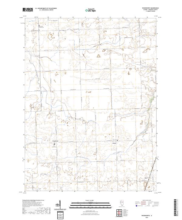 Woodworth, IL — USGS 7.5-minute topo (2024)