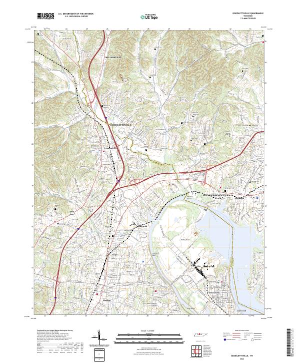 Goodlettsville, TN — USGS 7.5-minute topo (2022)