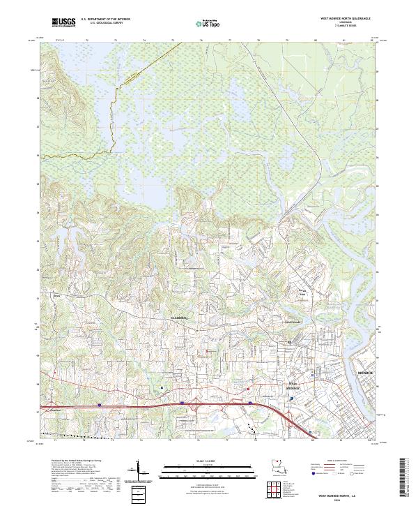 West Monroe North, LA — USGS 7.5-minute topo (2024)