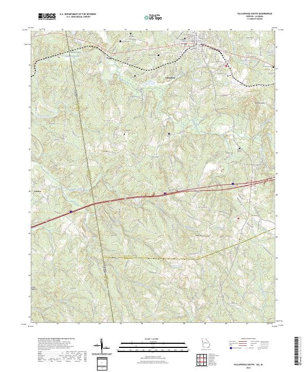 Tallapoosa South, GA-AL — USGS 7.5-minute topo (2024)