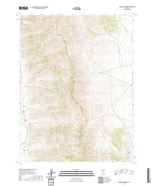 Diamond Springs, NV — USGS 7.5-minute topo (2021)