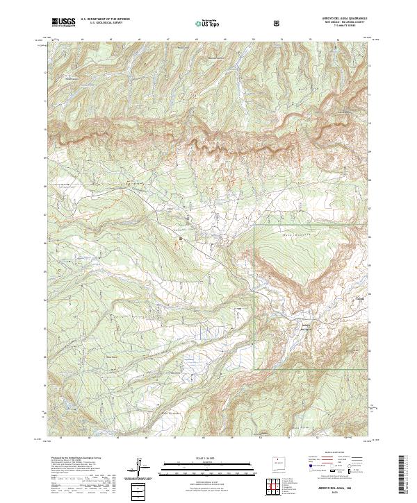 Arroyo Del Agua, NM — USGS 7.5-minute topo (2023)