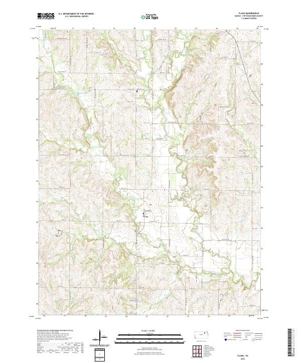 Flush, KS — USGS 7.5-minute topo (2022)