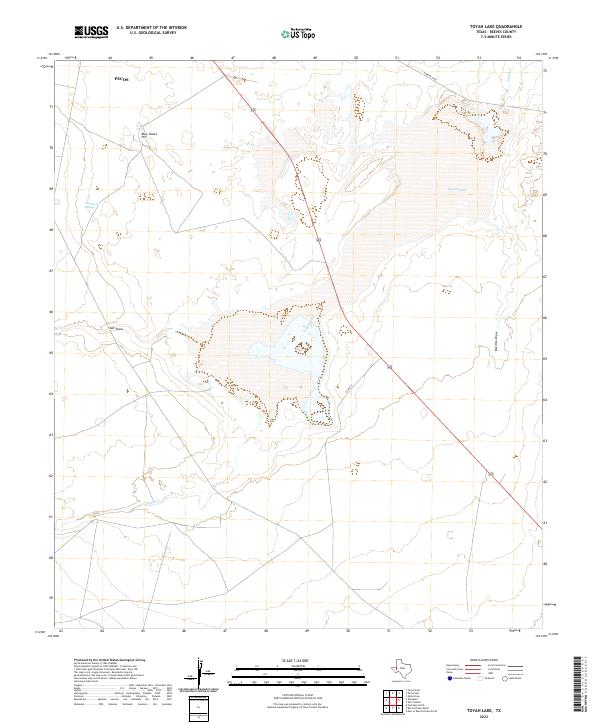Toyah Lake, TX — USGS 7.5-minute topo (2022)