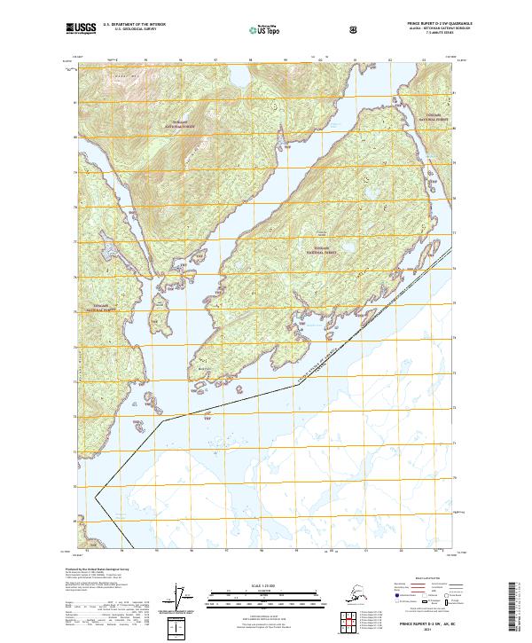 Prince Rupert D-2 SW, AK-BC — USGS 7.5-minute topo (2021)