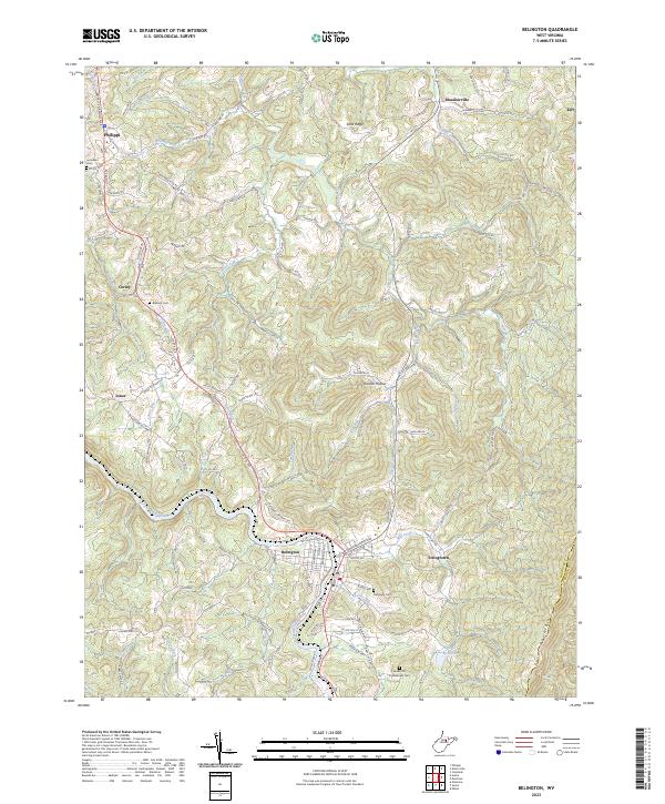 Belington, WV — USGS 7.5-minute topo (2023)