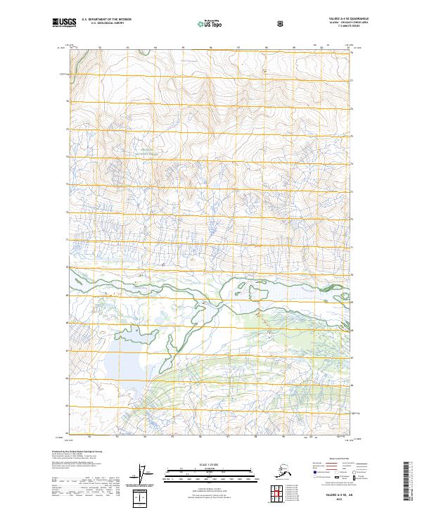 Valdez A-4 SE, AK — USGS 7.5-minute topo (2023)