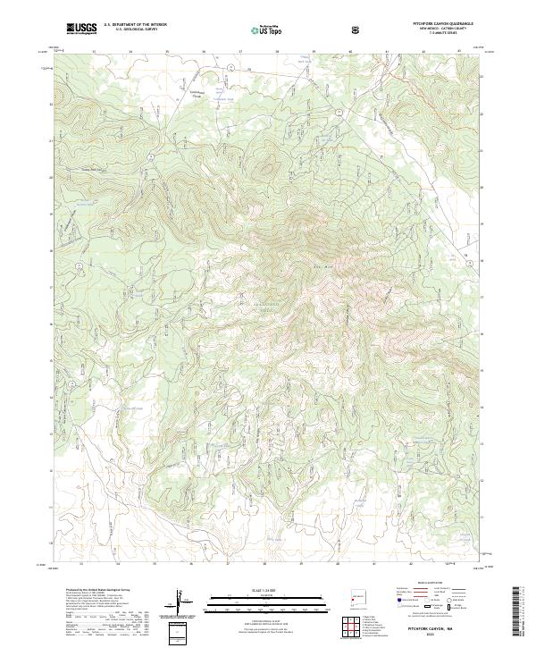 Pitchfork Canyon, NM — USGS 7.5-minute topo (2023)