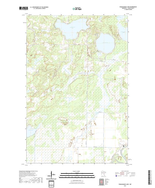 Esquagamah Lake, MN — USGS 7.5-minute topo (2022)