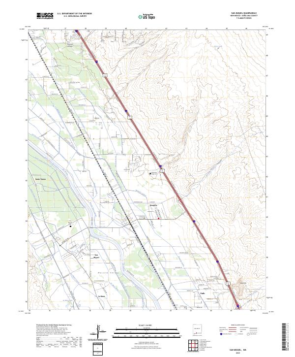 San Miguel, NM — USGS 7.5-minute topo (2023)