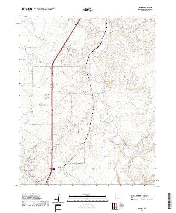 French, NM — USGS 7.5-minute topo (2023)
