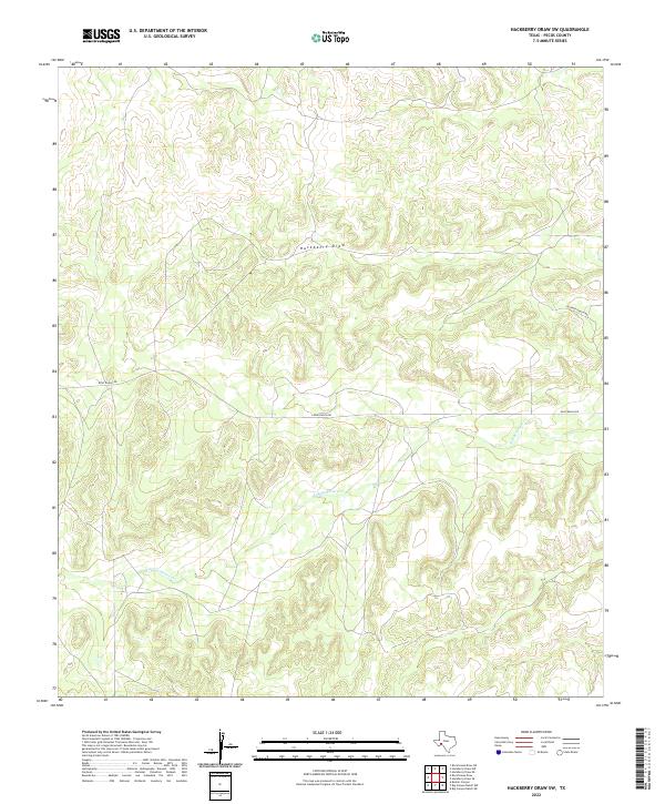Hackberry Draw SW, TX — USGS 7.5-minute topo (2022)