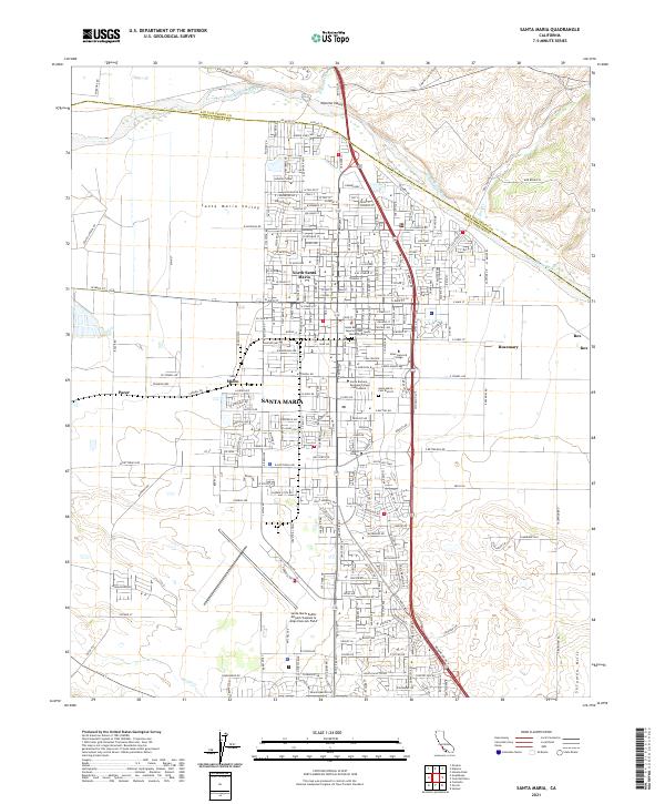 Santa Maria, CA — USGS 7.5-minute topo (2021)