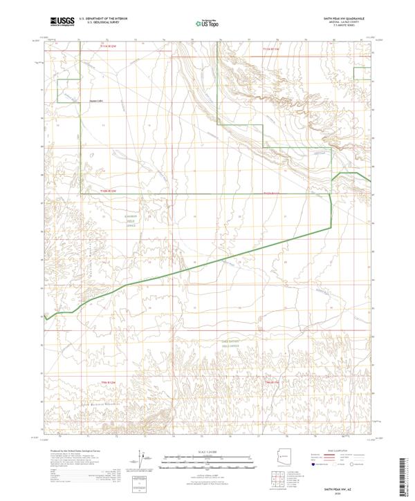 Smith Peak NW, AZ — USGS 7.5-minute topo (2026)