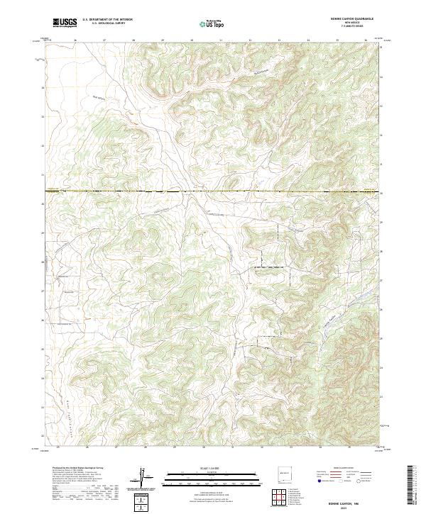 Bonine Canyon, NM — USGS 7.5-minute topo (2023)