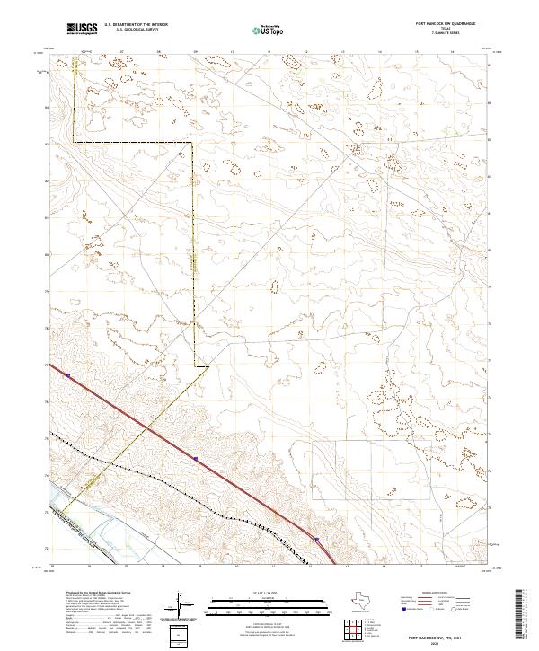 Fort Hancock NW, TX,CHH, US — USGS 7.5-minute topo (2022)