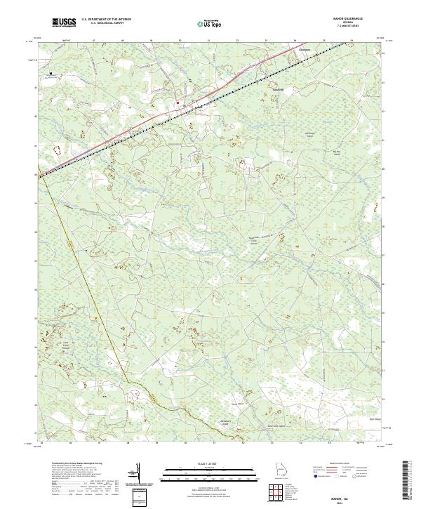 Manor, GA — USGS 7.5-minute topo (2024)