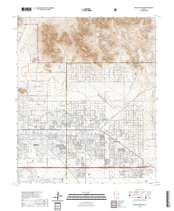Apache Junction, AZ — USGS 7.5-minute topo (2021)