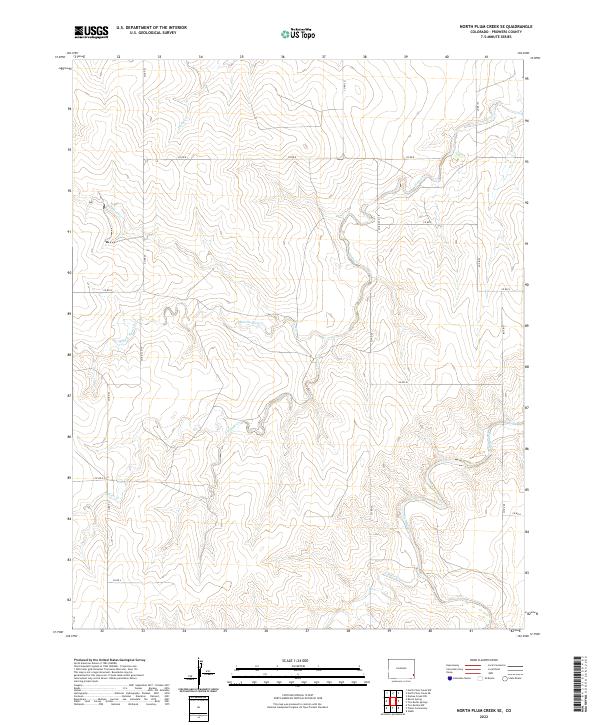 North Plum Creek SE, CO — USGS 7.5-minute topo (2022)