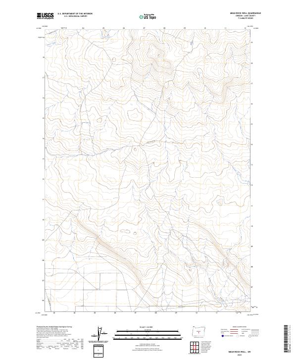 Mean Rock Well, OR — USGS 7.5-minute topo (2023)