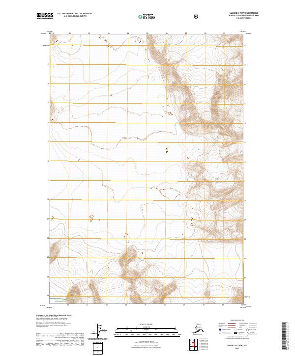 Valdez B-7 NW, AK — USGS 7.5-minute topo (2023)