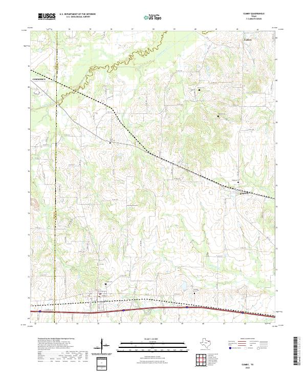 Cumby, TX — USGS 7.5-minute topo (2022)